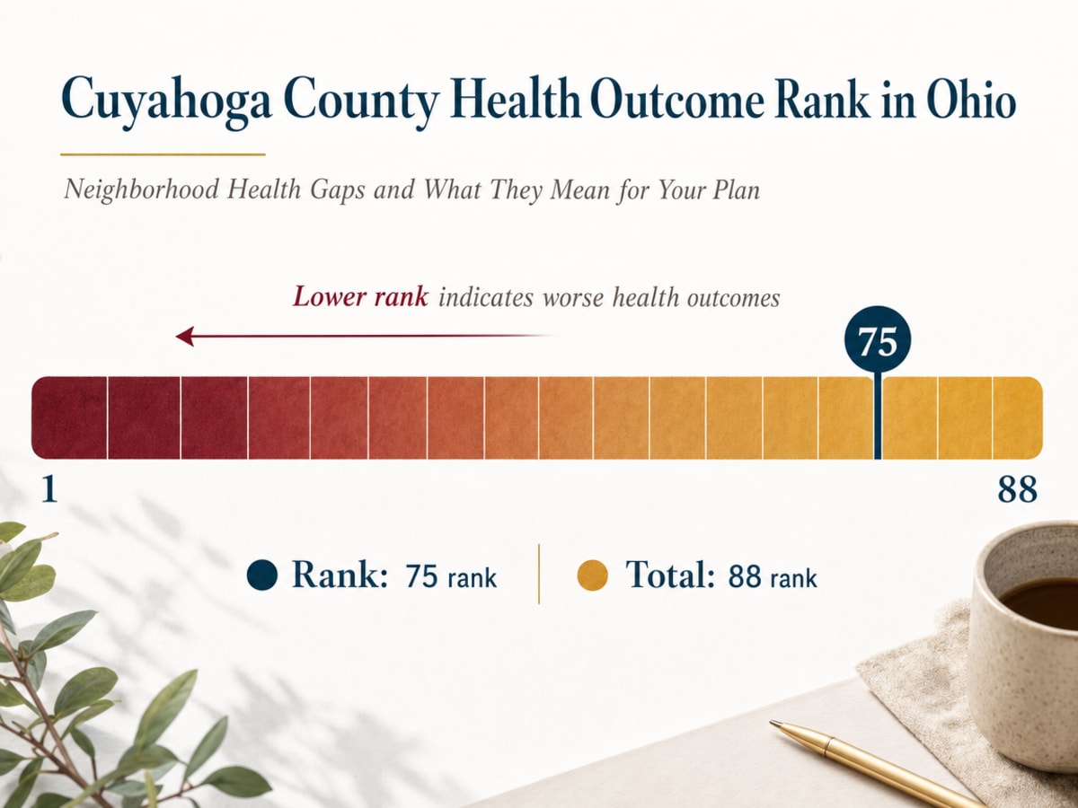 Aftercare in Cleveland, OH: Your Next Step in Recovery 3 Chart showing Cuyahoga County Health Outcome Rank in Ohio