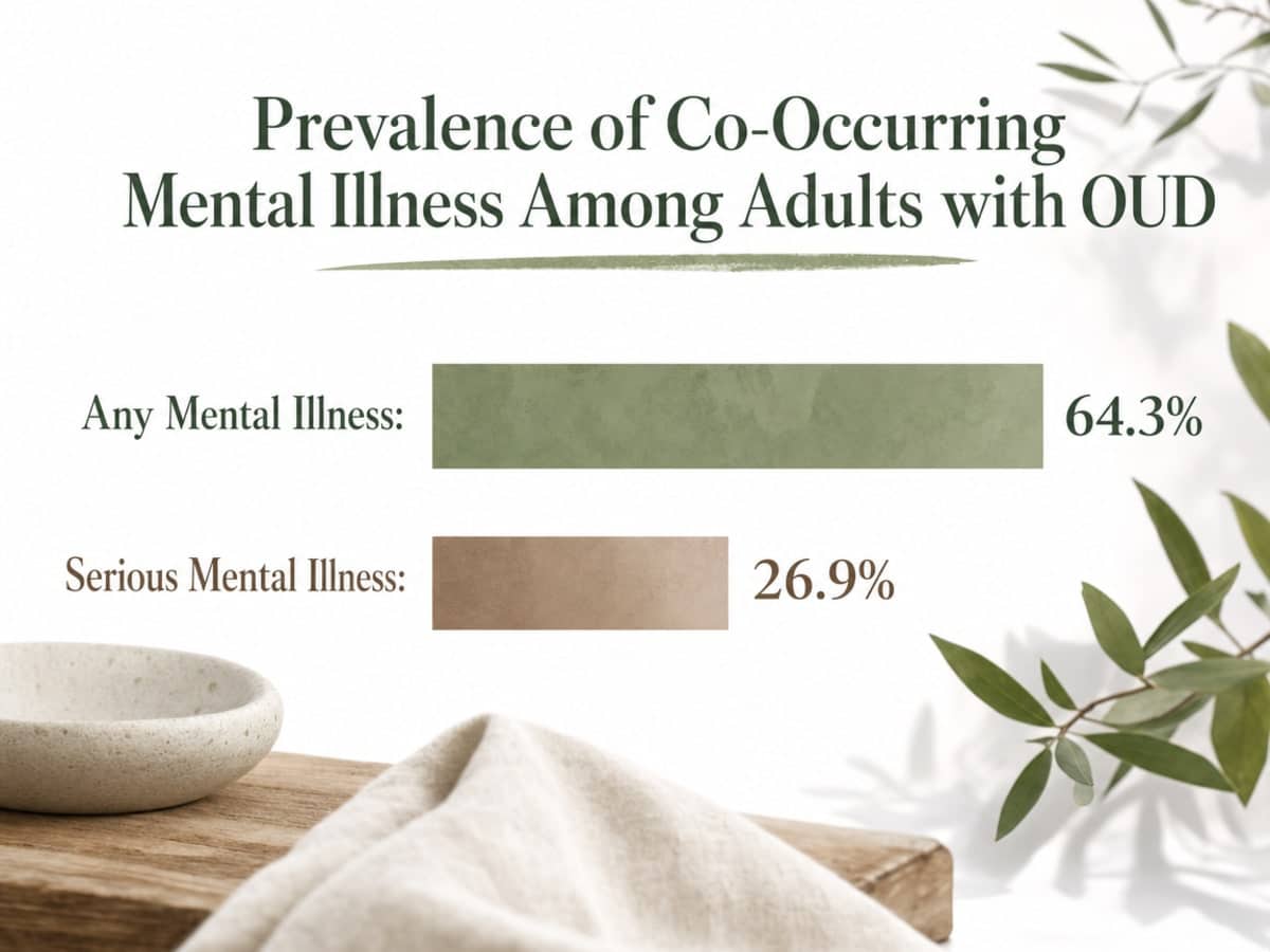 Behavioral Health Services for Mental Health & Addiction 1 Chart showing Prevalence of Co-Occurring Mental Illness Among Adults with OUD