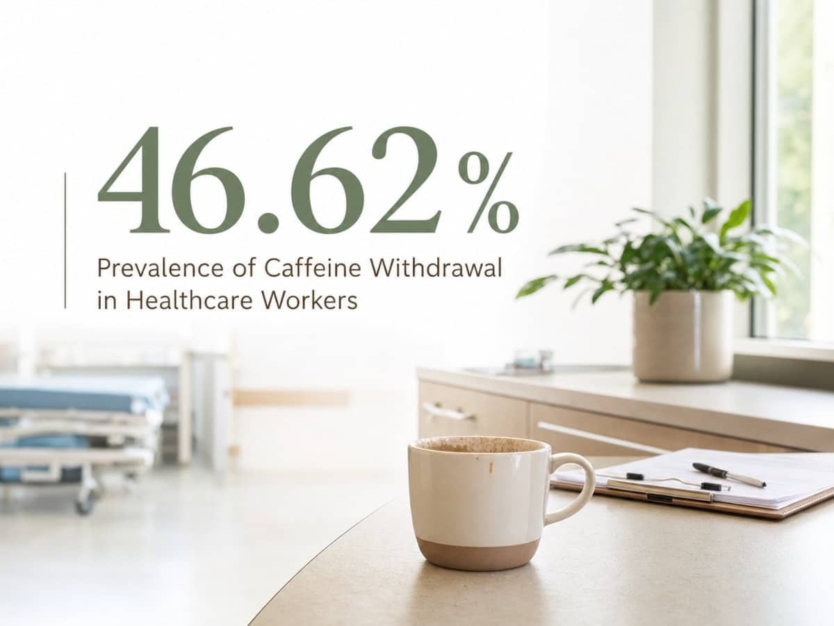 Solving Caffeine Dependence: Proven Treatment Methods 3 Infographic showing Prevalence of Caffeine Withdrawal in Healthcare Workers