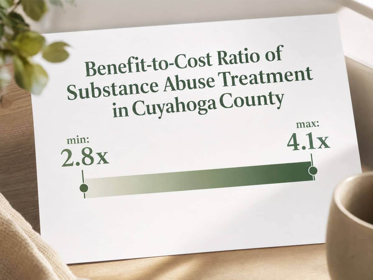 Outpatient Treatment Program Cleveland OH - Flexible Care 2 Chart showing Benefit-to-Cost Ratio of Substance Abuse Treatment in Cuyahoga County
