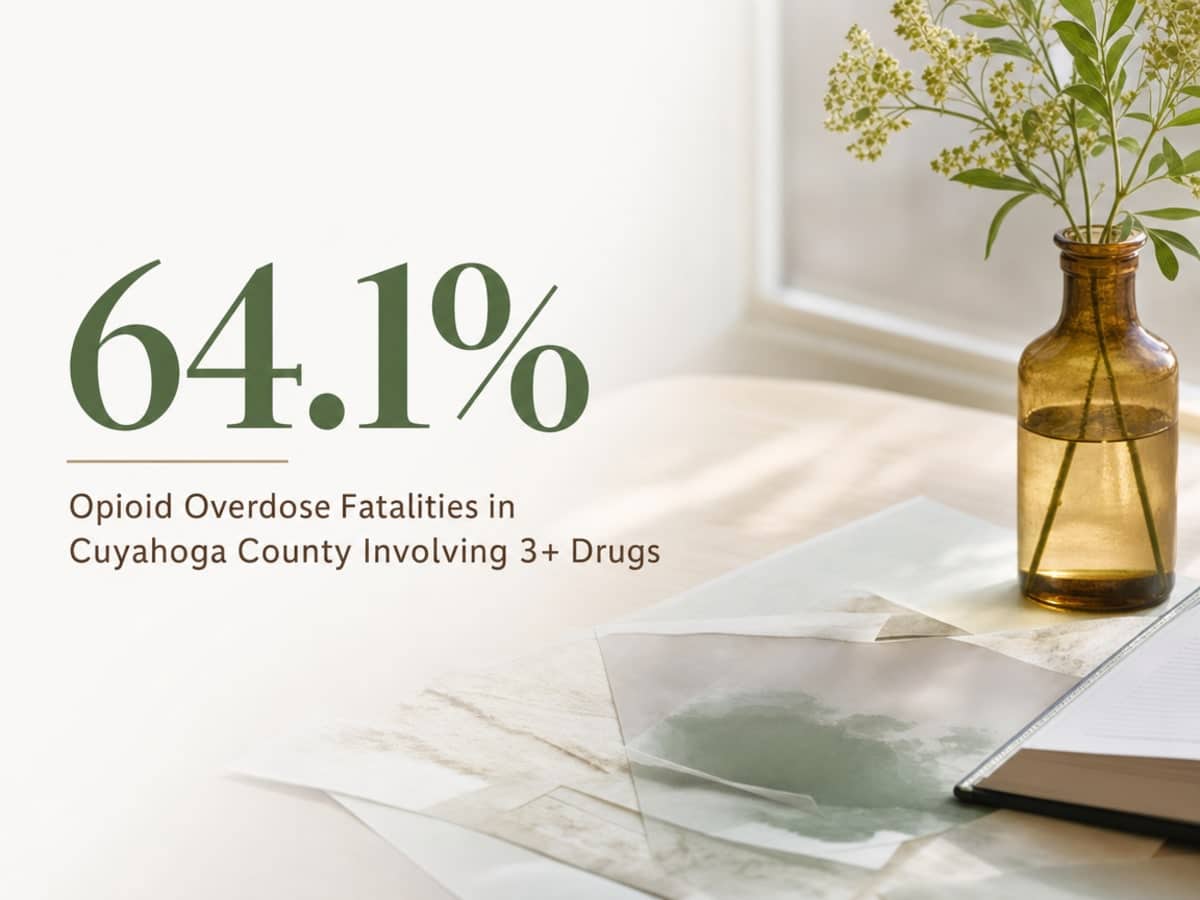 Outpatient Treatment Program Cleveland OH - Flexible Care 3 Infographic showing Opioid Overdose Fatalities in Cuyahoga County Involving 3+ Drugs