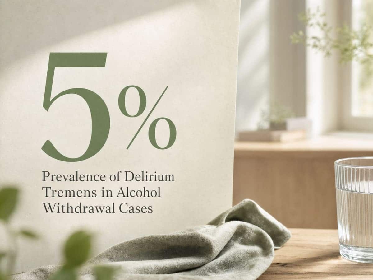 Is It Safe to Quit Drinking Cold Turkey? 2 Infographic showing Prevalence of Delirium Tremens in Alcohol Withdrawal Cases