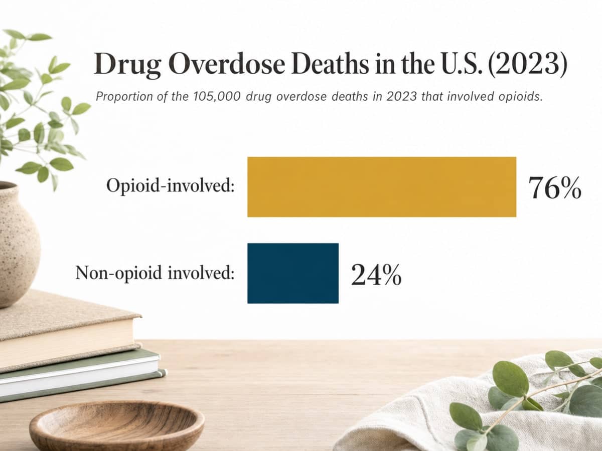 8 Critical Signs of Methadone Abuse to Watch For 1 Chart showing Drug Overdose Deaths in the U.S. (2023)