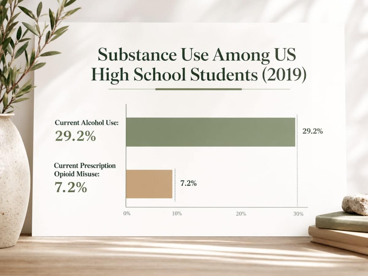 What Happens When You Mix Vicodin and Alcohol? 2 Chart showing Substance Use Among US High School Students (2019)